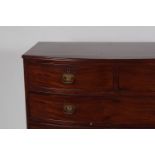 GEORGE III MAHOGANY BOW FRONT CHEST