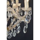 LARGE FRENCH GLASS CHANDELIER