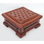 OX BLOOD LEATHER FOOT STOOL