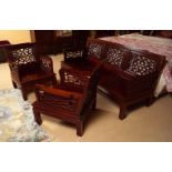 CHINESE HARDWOOD SETTEE