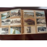 ALBUM OF 180 VINTAGE POSTCARDS