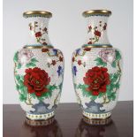 PAIR EARLY 20TH-CENTURY CHINESE CLOISONNE VASES