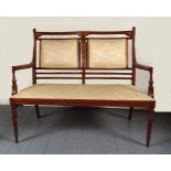 EDWARDIAN ROSEWOOD AND INLAID SETTEE