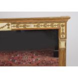 19TH-CENTURY PARCEL GILT FRAMED OVERMANTLE MIRROR