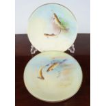 PAIR OF WORCESTER PLATES