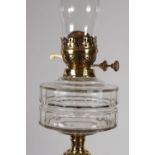 19TH-CENTURY BRASS OIL LAMP