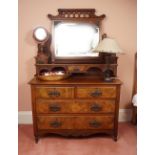 EDWARDIAN BURR WALNUT DRESSING CHEST