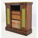 REGENCY ROSEWOOD BOOKCASE WITH SIENNA MARBLE TOP