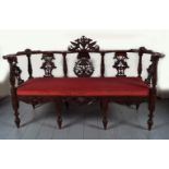 19TH-CENTURY CARVED WALNUT SETTEE