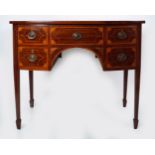 GEORGE III MAHOGANY & SATINWOOD INALID SIDEBOARD