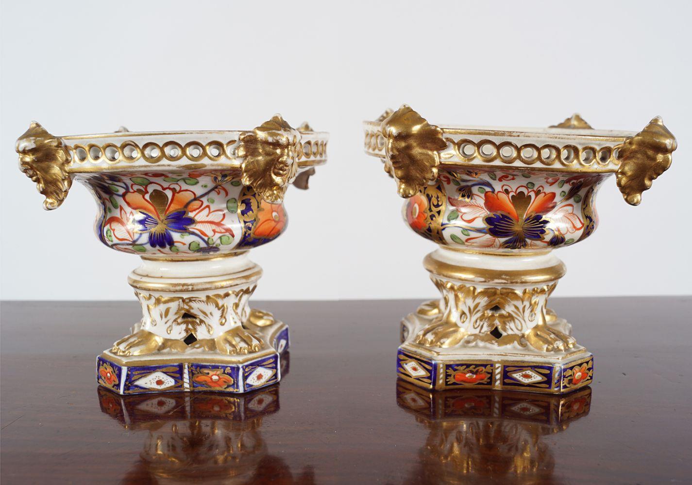 PAIR OF 19TH-CENTURY CROWN DERBY POT POURRI