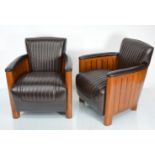 PAIR OF DESIGNER ARMCHAIRS