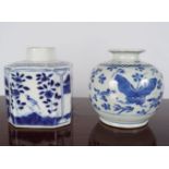 TWO 19TH-CENTURY BLUE AND WHITE JARS
