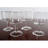 SET OF FOUR 18TH-CENTURY WINE GLASSES