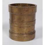 19TH-CENTURY DUBLIN BRASS MEASURE