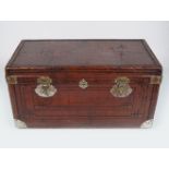 19TH-CENTURY LEATHER TRUNK