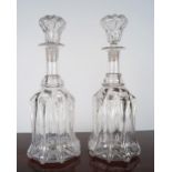 PAIR OF GEORGIAN GLASS DECANTERS