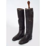 PAIR OF LEATHER RIDING BOOTS
