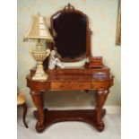 19TH-CENTURY BURR WALNUT DUCHESS DRESSING TABLE