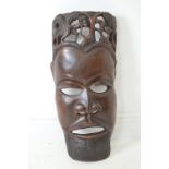 EARLY CARVED AFRICAN MASK