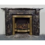 LARGE VEINED MARBLE CHIMNEY PIECE