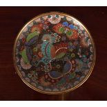 MEIJI PERIOD JAPANESE CLOISONNE DISH