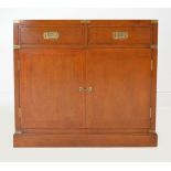 BRASS BOUND CAMPAIGN STYLE SIDE CABINET