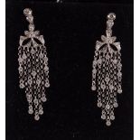 18 CT GOLD AND DIAMOND CHANDELIER EARRINGS