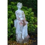 ITALIAN CARVED MARBLE GARDEN SCULPTURE