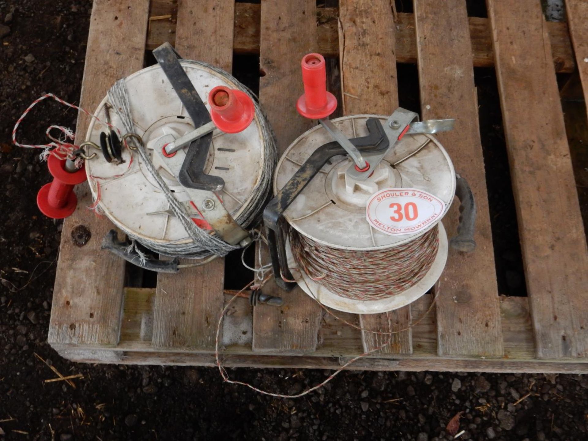 2 x electric wire reels and wire