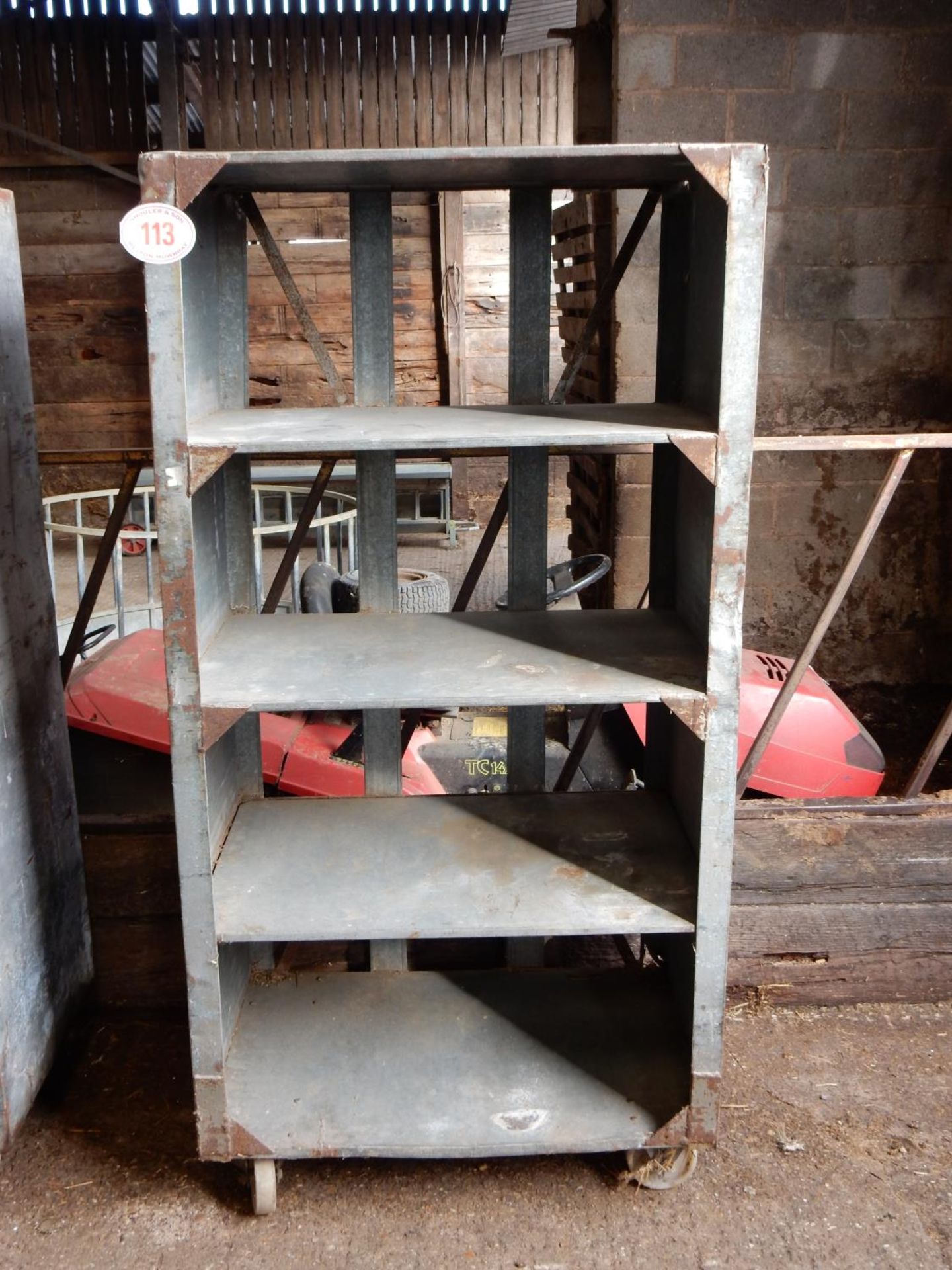 Metal workshop shelving