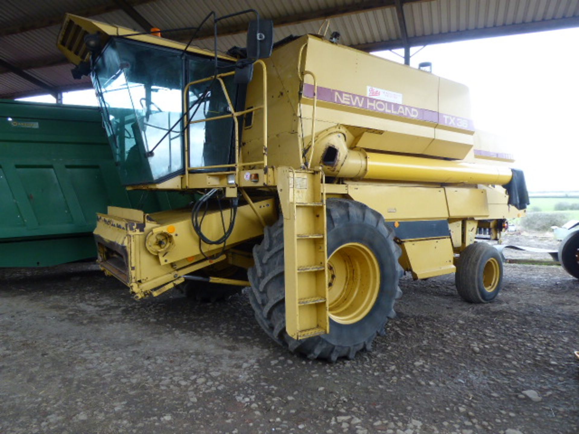 Combine Harvester New Holland TX36 Reg G917KWA 4421 hours c/w New Holland 20 ft header