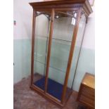 Edwardian glazed retailers display cabinet (78"tall x 42"wide x 27"deep)