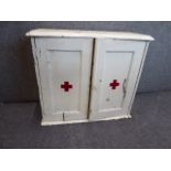 Early 20thC painted medicine cabinet