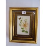 Gilt framed Connoisseur of Malvern sculptural porcelain plaque - 'Shakespeare's flowers