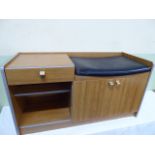 Teak effect telephone seat