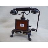 Early 20thC french? crank telephone