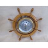 Shortland ships wheel barometer (17")