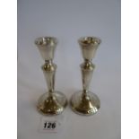 Pair silver candlesticks (6" tall) - B'ham 1984