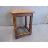 19thC elm joint stool