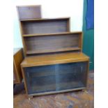 Mid 20thC teak office bookcase