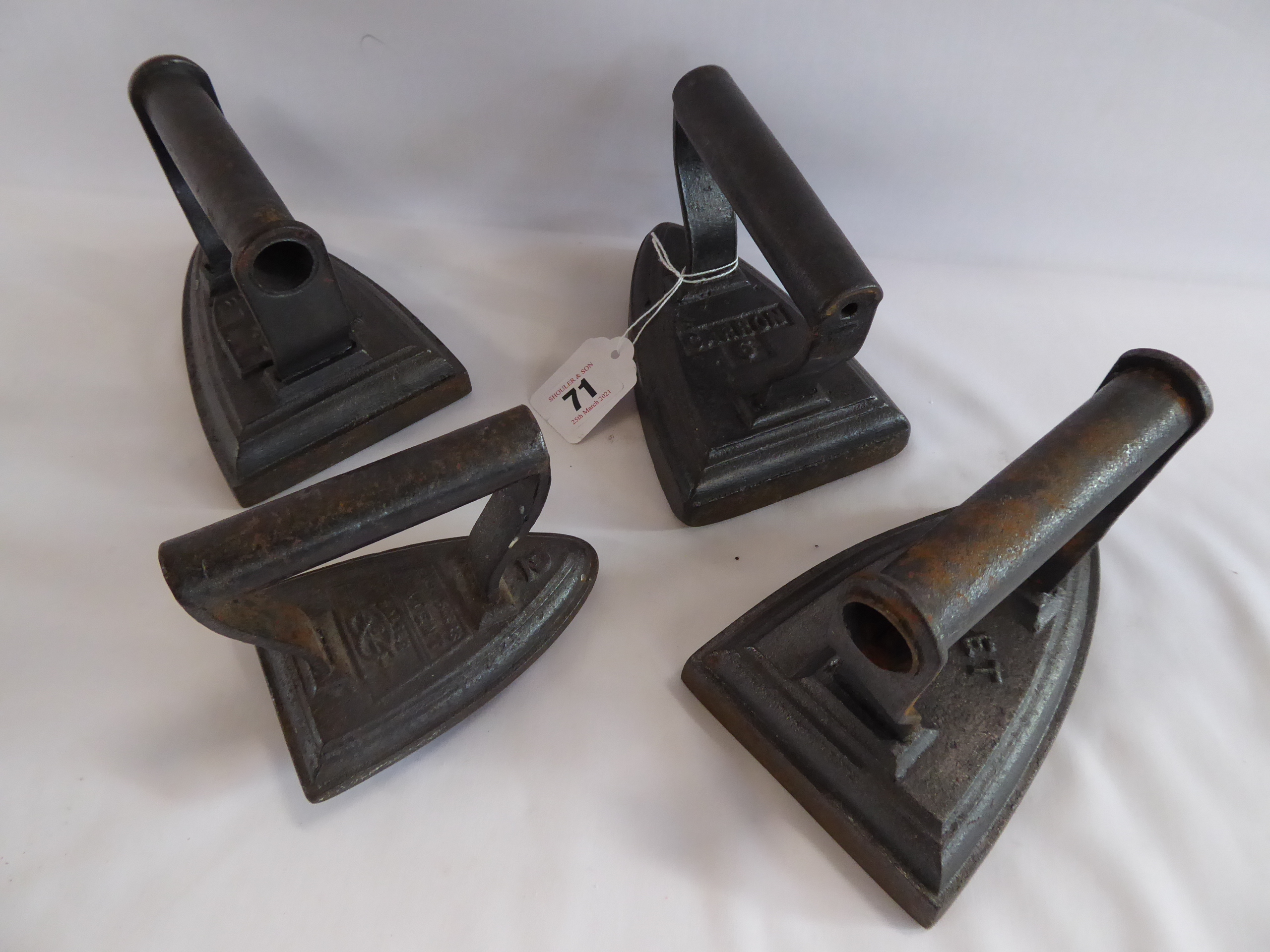 14lb and 7lb cast iron weights, flat irons etc. - Bild 3 aus 4