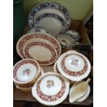 Part dinner services - Bishop & Stonier 'Gladys' and Swinertons 'Majestic Vellum' (2 boxes)