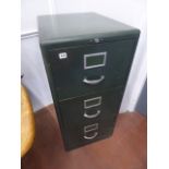 Metal 3 drawer filing cabinet