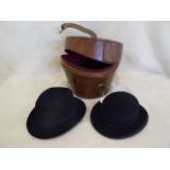 19thC leather hat case made at the Army and Navy Co-operative Society Ltd,