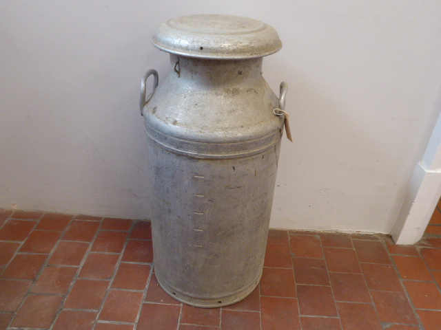 Aluminium milk churn - Leicester Co-op Society (Grundy,