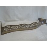 Victorian pierced brass fire fender (54" wide)