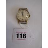 9ct gold cased Smiths gents watch (back weighs 6.