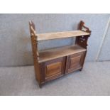 Edwardian oak hanging bathroom cabinet