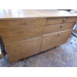 Mid 20thC teak sideboard - modified for record player